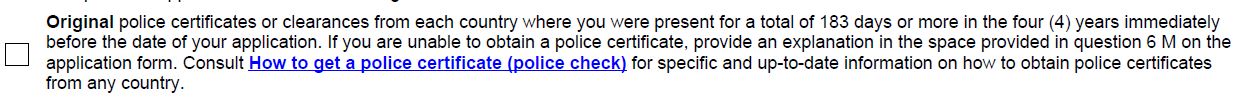 Police Certificates